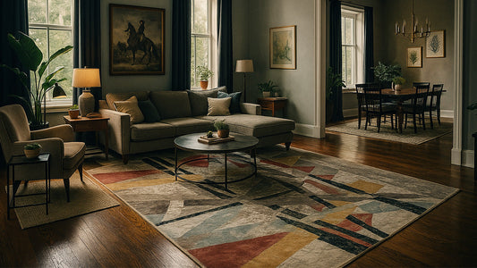 How to Use Rugs to Break Up Large Rooms Without Walls