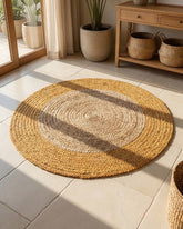 Braided Brown Jute Dhurrie - 1