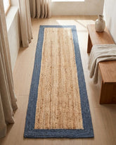 Bordered Brown Jute Dhurrie - 1