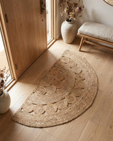 Floral Brown Jute Dhurrie - 1