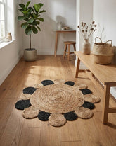 Cutwork Brown Jute Dhurrie - 1