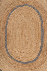 Asterlane Tan Seaside Blue 7X9 Feet Dhurrie 80% Jute and 20% Cotton for Living Room,Bedroom,Home