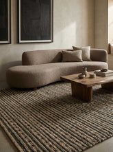 Asterlane Tan Ebony 8X10 Feet Dhurrie 100% Jute for Living Room,Bedroom,Home