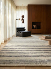 Asterlane White Deep Navy 8X10 Feet Dhurrie 100% Jute for Living Room,Bedroom,Home