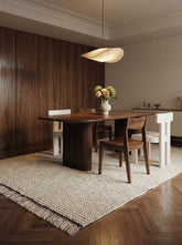 Asterlane White Ebony 4'6X6'6 Feet Dhurrie 100% Jute for Living Room,Bedroom,Home