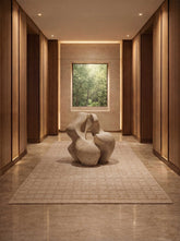 Asterlane Tan White 5X8'6 Feet Dhurrie 70% Wool and 30% Jute for Living Room,Bedroom,Home