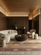 Asterlane Coral Essence Yellow flash 6'6X9'6 Feet Dhurrie 100% Wool for Living Room,Bedroom,Home