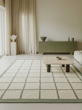 Asterlane White Treetop 4'6X6'6 Feet Dhurrie 100% Wool for Living Room,Bedroom,Home