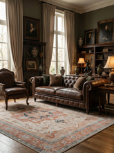 Asterlane Dhurrie Rug 9'6X12 Ft | Apricot Orange Carpet For Living Room, Bedroom, Dining Room