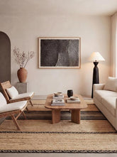 Asterlane Tan Ebony 6X9 Feet Dhurrie 80% Jute and 20% Cotton for Living Room,Bedroom,Home