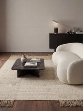 Asterlane Tan White 3X5 Feet Dhurrie 100% Jute for Living Room,Bedroom,Home