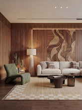 Asterlane Natural Brown White 5X7'6 Feet Dhurrie 100% Jute for Living Room,Bedroom,Home