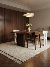 Asterlane White Ebony 4'6X6'6 Feet Dhurrie 100% Jute for Living Room,Bedroom,Home