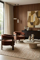 Asterlane Natural White 5X8 Feet Dhurrie 50% Jute and 50% Viscose for Living Room,Bedroom,Home