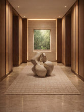 Asterlane Tan White 5X8'6 Feet Dhurrie 70% Wool and 30% Jute for Living Room,Bedroom,Home