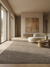 Asterlane Siam Blue Tan 5X8 Feet Dhurrie 50% Jute and 50% Wool for Living Room,Bedroom,Home