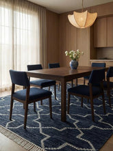 Mandor Blue Polyester Dhurrie