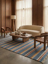 Sonora Blue Polyester Dhurrie