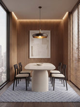 Asterlane Victoria Blue White 5X8 Feet Dhurrie 100% Polyester for Living Room,Bedroom,Home