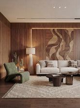 Mirage Taupe Wool Dhurrie