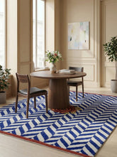 Pulse Blue Wool Dhurrie