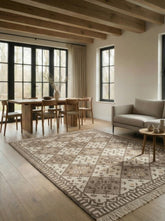 Rune Beige Wool Dhurrie