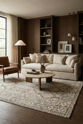 Evara Beige Wool Rug