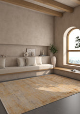 Soft Vintage Rug 6'6X9'6 Ft | Yellow Ribbon Castlerock Carpet For Living Room, Bedroom, Dining Room