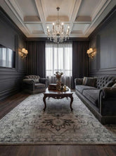 Rialto Gray Polyester Dhurrie