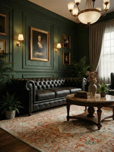 Crest Terracotta Polyester Dhurrie