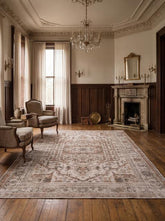 Seraph Beige Polyester Dhurrie