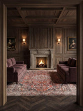 Ornara Coral Red Polyester Rug