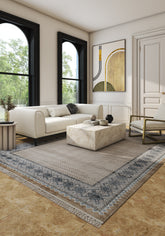 Soft Oriental Rug 4X6 Ft | White Mahogany Carpet For Living Room, Bedroom, Dining Room