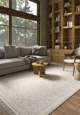 Soft Oriental Rug 4X6 Ft | Medium Gold Italian Straw Carpet For Living Room, Bedroom, Dining Room