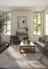 Soft Abstract Rug 4X6 Ft | White Twine Carpet For Living Room, Bedroom, Dining Room