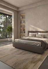 Soft Abstract Rug 4X6 Ft | London Fog Green Carpet For Living Room, Bedroom, Dining Room