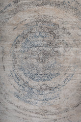 Soft Abstract Rug | White Inky Sea Carpet