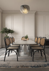 Soft Abstract Rug 5X7'6 Ft | Ensign Blue Silver Mink Carpet For Living Room, Bedroom, Dining Room