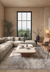 Soft Abstract Rug 5X7'6 Ft | Forever Blue Marigold Carpet For Living Room, Bedroom, Dining Room