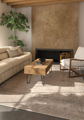 Soft Abstract Rug 6'6X9'6 Ft | Glacier Gray Blue Wash Carpet For Living Room, Bedroom, Dining Room