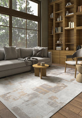 Asterlane Soft Gray & White Rug