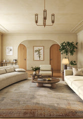 Soft Abstract Rug 6'6X9'6 Ft | Cyan Blue Green Carpet For Living Room, Bedroom, Dining Room