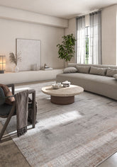 Soft Abstract Rug 6'6X9'6 Ft | White Chicory Carpet For Living Room, Bedroom, Dining Room