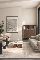 Asterlane Abstract Lemon & Beige Color Rug - Asterlane