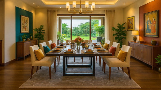 How to Match Your Dining Table with the Right Rug (Even Without Round Rugs)