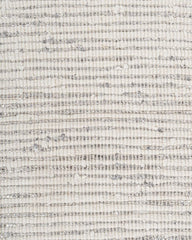 Solid White Chindi and Cotton Dhurrie - 5
