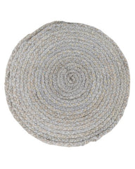 Solid Grey Chindi Febric Dhurrie - 2