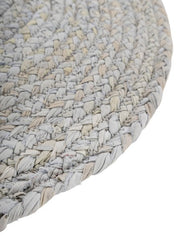 Solid Grey Chindi Febric Dhurrie - 4