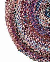 Braided Pink Chindi Febric Dhurrie - 4