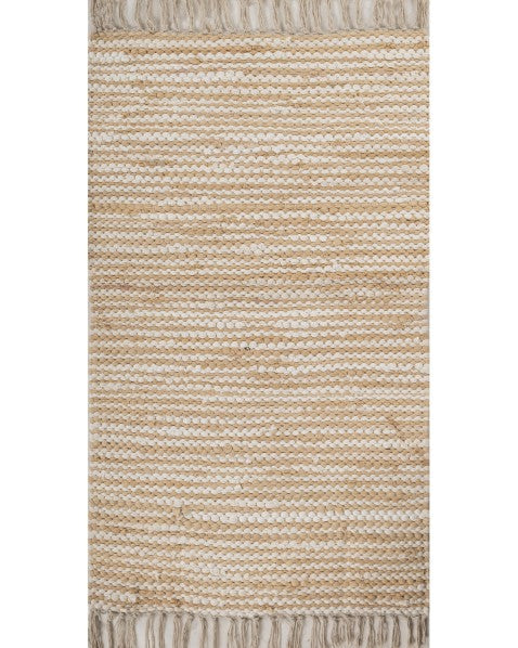 Solid White Chindi Febric Dhurrie - 2